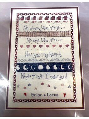 Whimsey & Wit "No Place Like Home" Cross-Stitch Sampler Pattern 108x156 Stitches